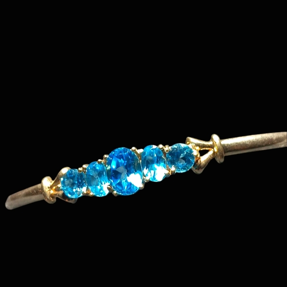 Elegant London Blue Topaz Bangle